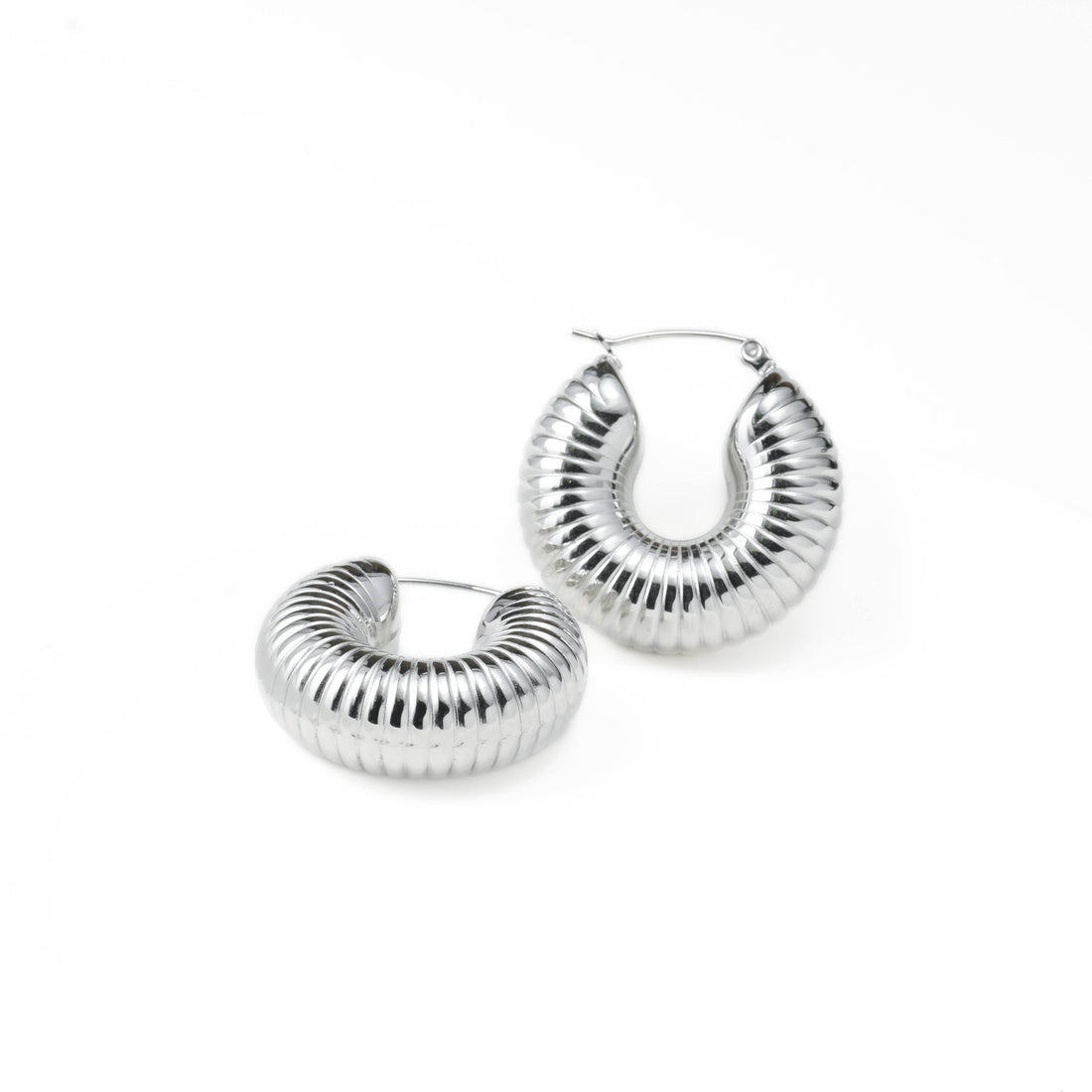 Chunky Tube Hoops - Waterproof Chunky Medium Hoop Earrings