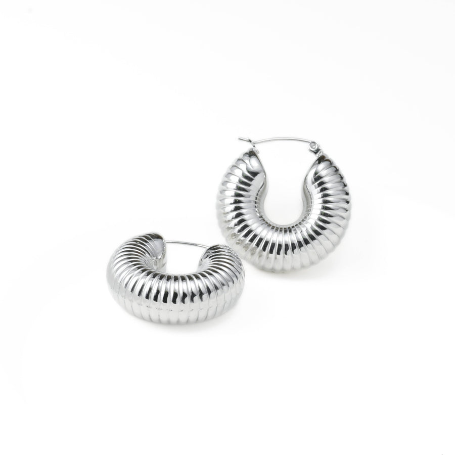 Chunky Tube Hoops - Waterproof Chunky Medium Hoop Earrings