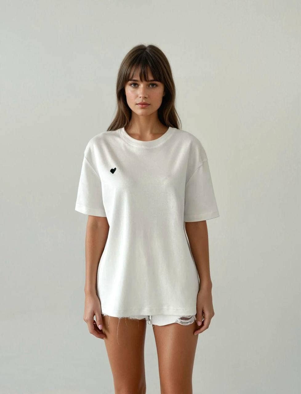 Alix Heart Embroidered Tee