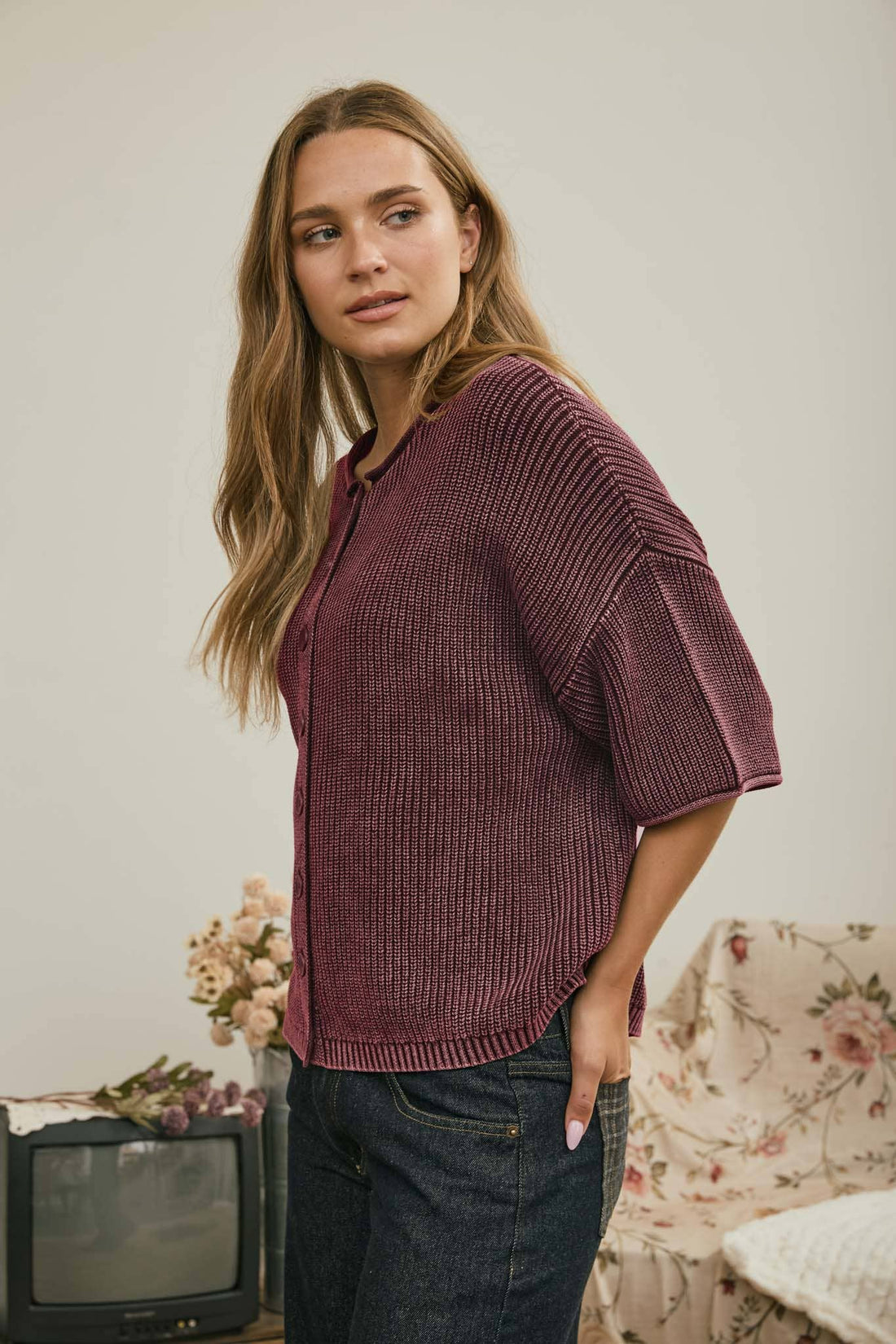 Merci Ribbed Cardigan