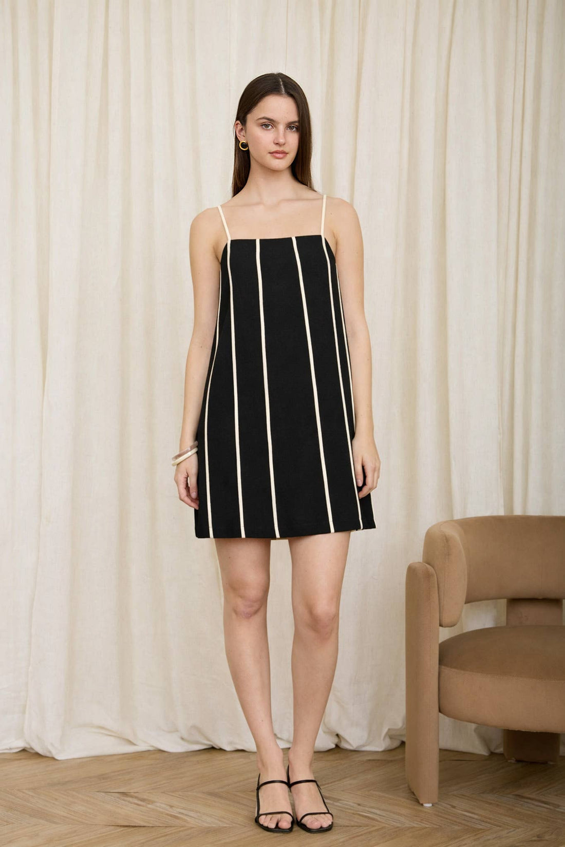 Gabby Stripe Linen Mini Dress
