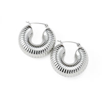 Chunky Tube Hoops - Waterproof Chunky Medium Hoop Earrings