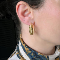 Chunky Tube Hoops - Waterproof Chunky Medium Hoop Earrings