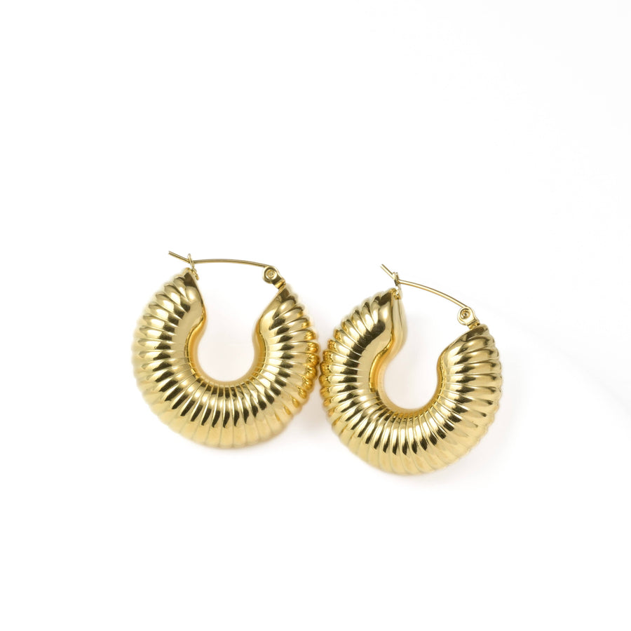 Chunky Tube Hoops - Waterproof Chunky Medium Hoop Earrings