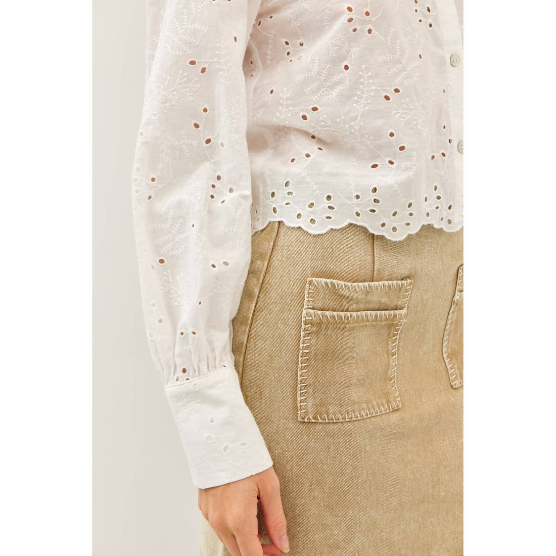 Harlow Embroidery Button Down