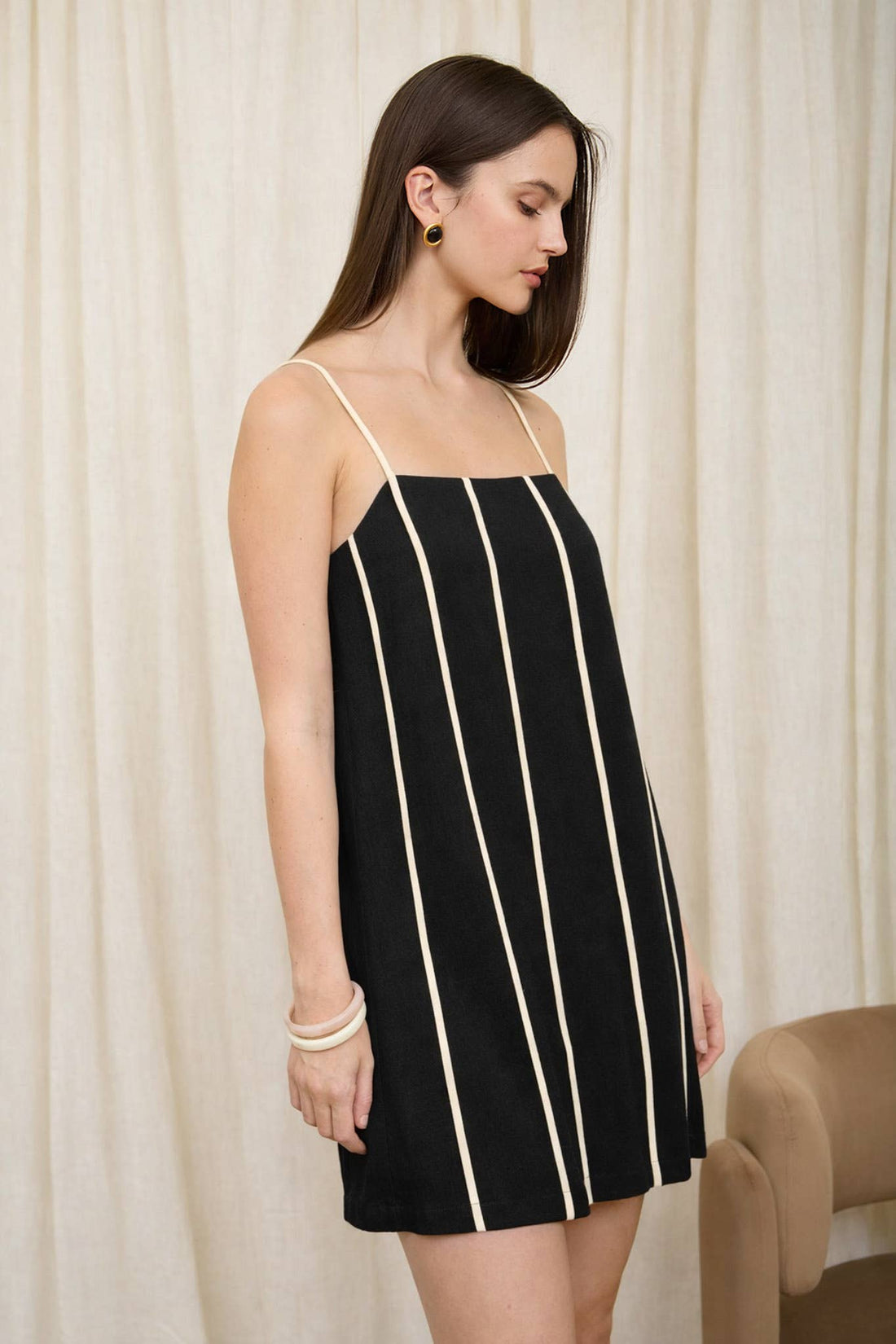 Gabby Stripe Linen Mini Dress