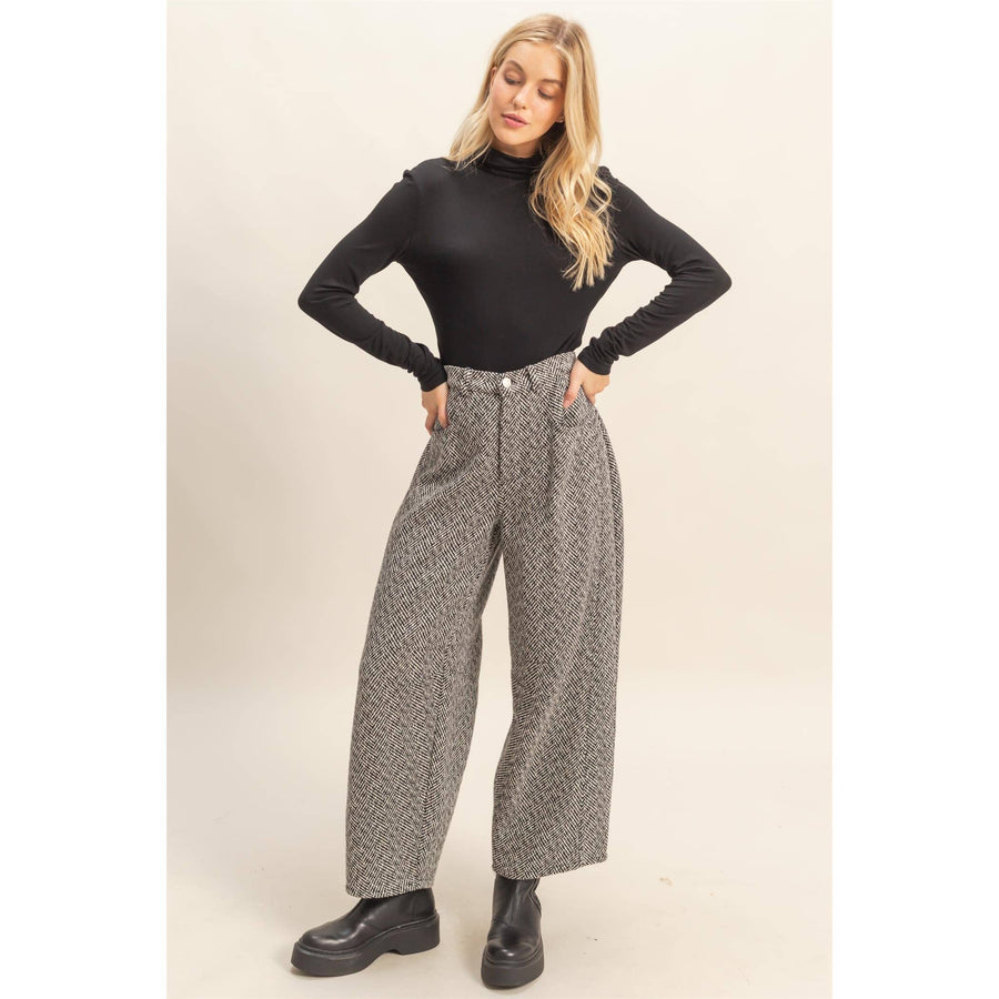 Benji Patterned Barrel Pants