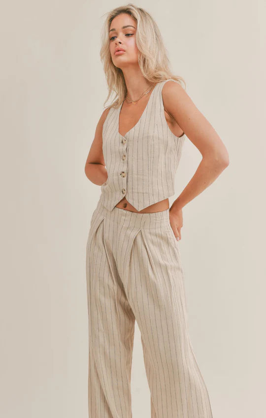 Pinstripe vest shop and pants