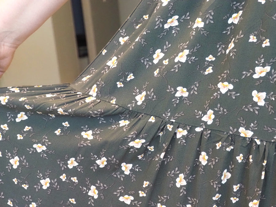 Orchid Smock Tiered Midi Dress The Clothesline Boutique