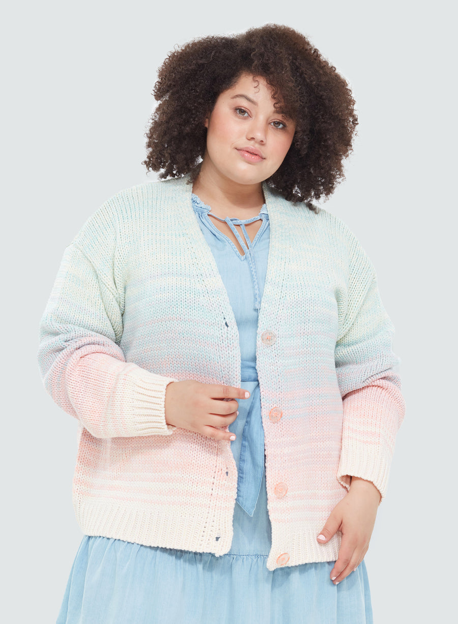 Ombre Cardigan Sweater (+)